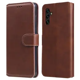 Samsung Galaxy A04s / A13 5G Fodral Klassiskt Läder Brun