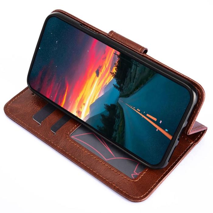 Bild 3, Motorola Edge 30 Neo 5G Fodral PU-Läder Brun