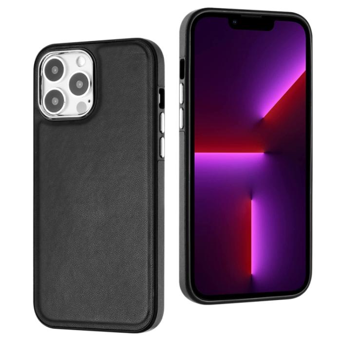Bild 2, iPhone 15 Pro Skal Läderbelagt Svart