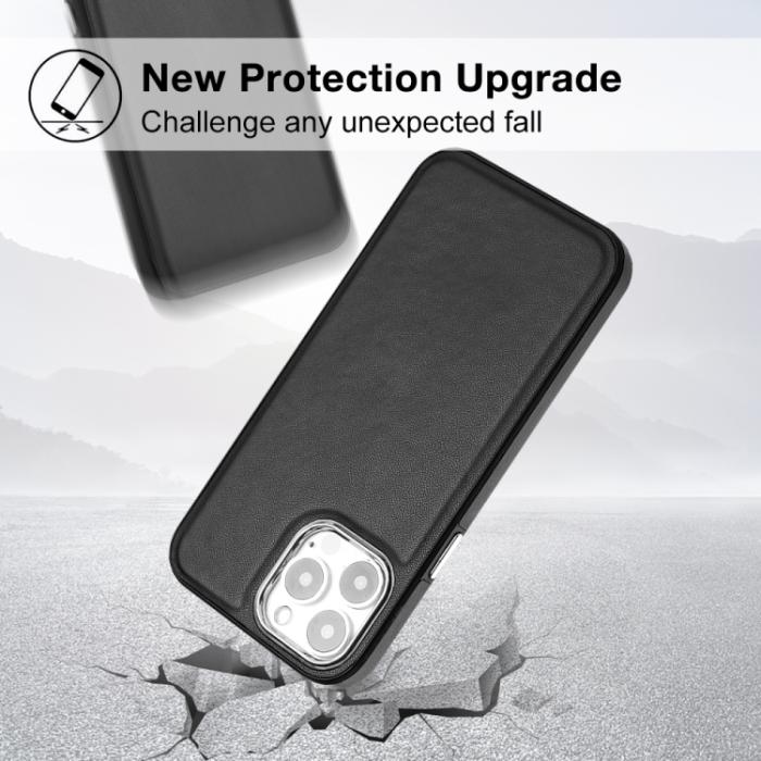 Bild 3, iPhone 15 Pro Skal Läderbelagt Svart