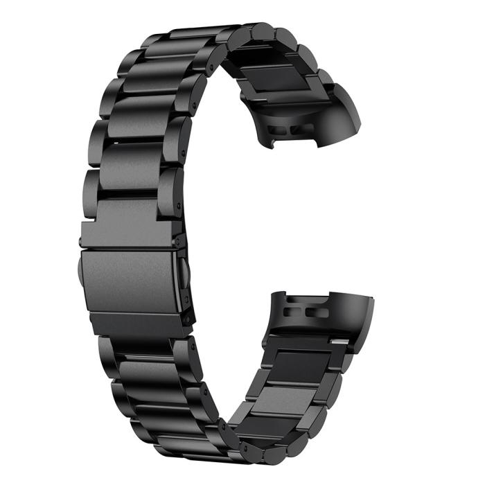 Bild 1, Lyxigt Metallarmband Fitbit Charge 3 / 4 Svart
