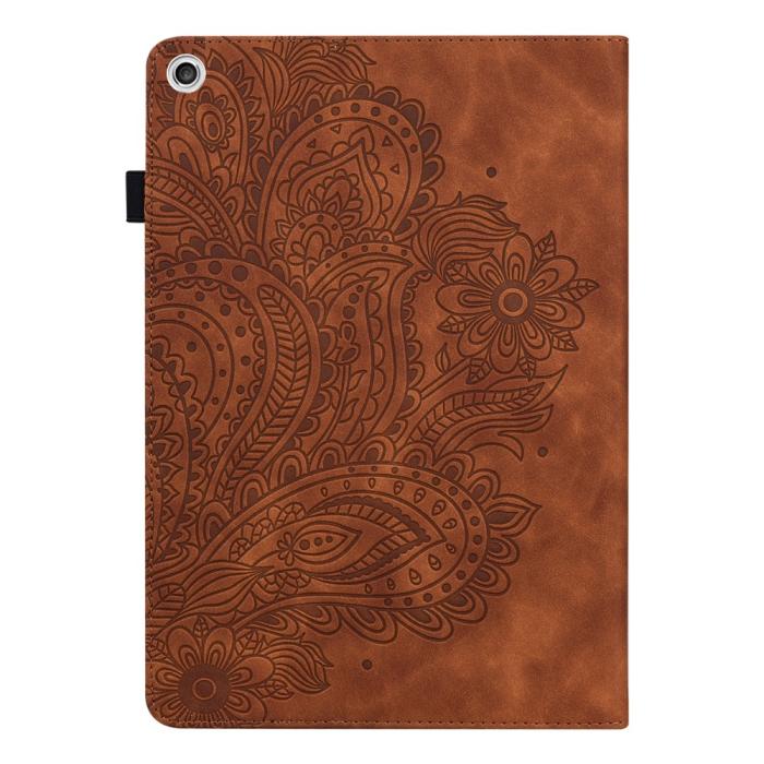Bild 2, Lenovo Tab M10 HD (2nd Gen) - Mandala Läder Fodral - Brun