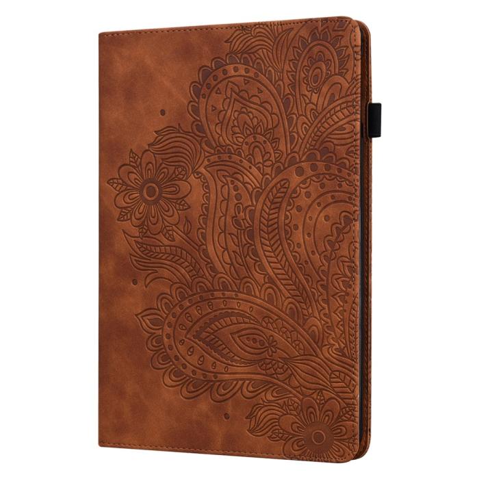 Bild 3, Lenovo Tab M10 HD (2nd Gen) - Mandala Läder Fodral - Brun