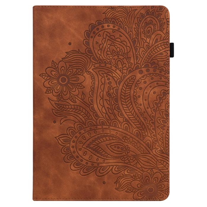 Bild 4, Lenovo Tab M10 HD (2nd Gen) - Mandala Läder Fodral - Brun