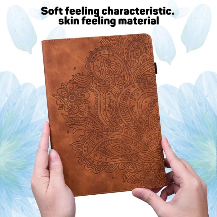 Bild 5, Lenovo Tab M10 HD (2nd Gen) - Mandala Läder Fodral - Brun