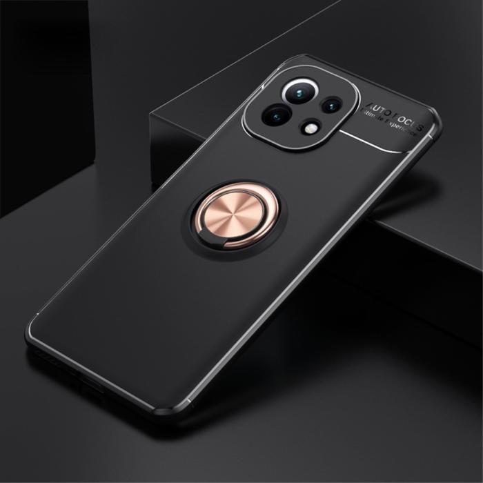 Bild 2, Xiaomi Mi 11 - Ring Skal - Svart/Roséguld