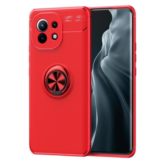 Bild 1, Xiaomi Mi 11 - Ring Skal - Röd