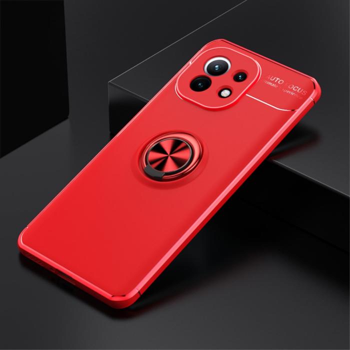 Bild 2, Xiaomi Mi 11 - Ring Skal - Röd