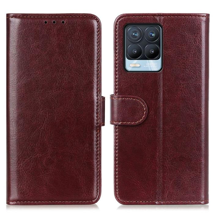 Bild 1, Realme 8 / 8 Pro - Crazy Horse Fodral - Brun