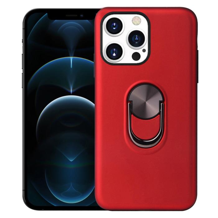 Bild 1, iPhone 13 Pro - Hybrid Ring Skal - Röd