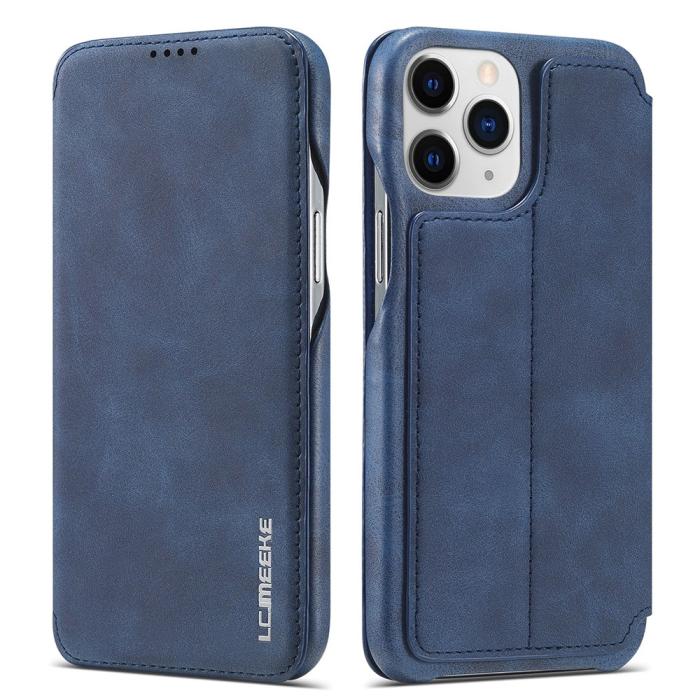Bild 1, iPhone 13 Pro - LC.IMEEKE Läder Flip Fodral - Blå