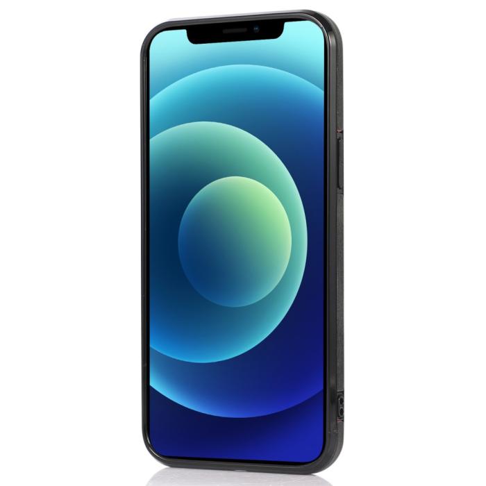 Bild 4, iPhone 13 Pro - Läderbelagt Skal Med Kortfack - Svart