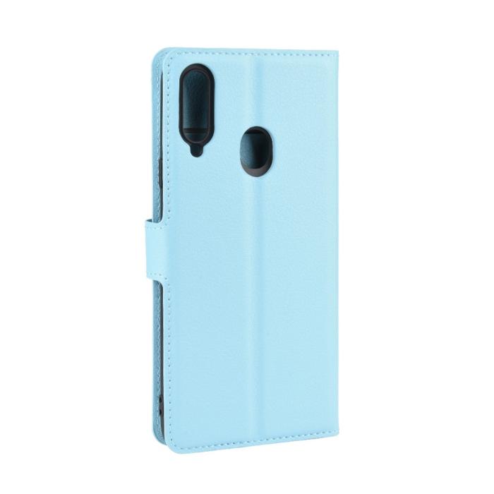 Bild 3, Samsung Galaxy A20s - Litchi Plånboksfodral - Ljus Blå