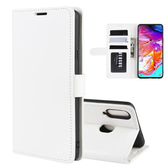 Bild 1, Samsung Galaxy A20s - Crazy Horse Plånboksfodral - Vit
