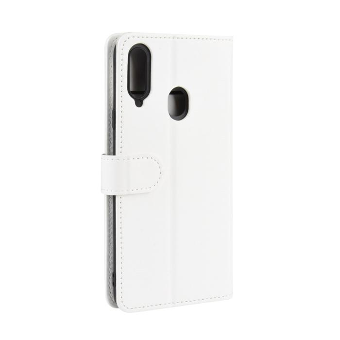 Bild 4, Samsung Galaxy A20s - Crazy Horse Plånboksfodral - Vit