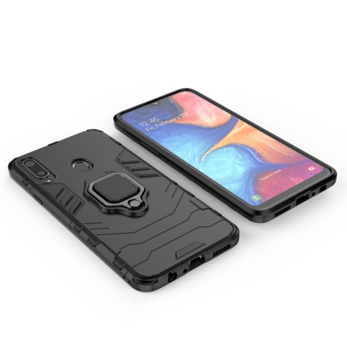 Bild 3, Samsung Galaxy A20s - Hybrid Ring Skal - Svart