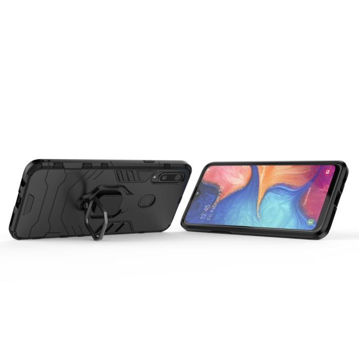 Bild 4, Samsung Galaxy A20s - Hybrid Ring Skal - Svart
