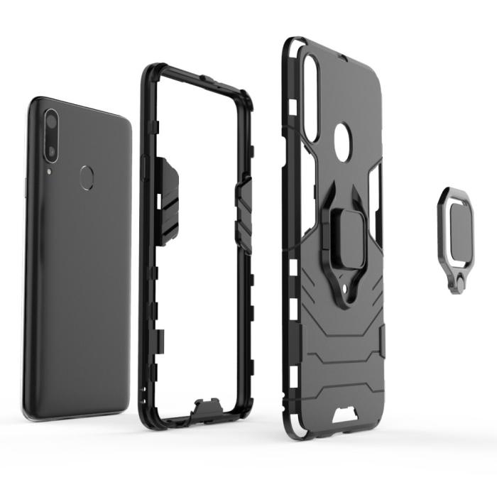 Bild 5, Samsung Galaxy A20s - Hybrid Ring Skal - Svart