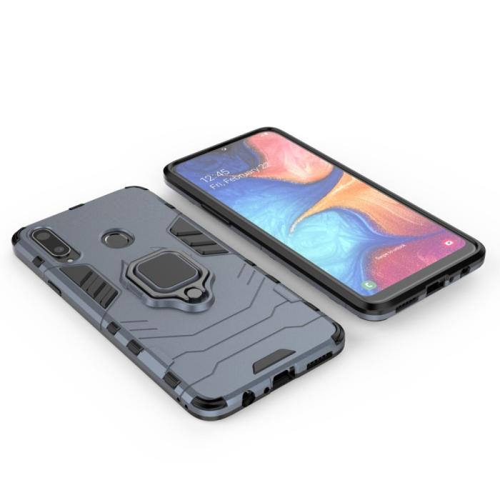 Bild 3, Samsung Galaxy A20s - Hybrid Ring Skal - Navy Blue