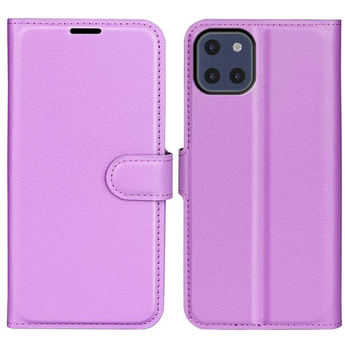Bild 1, Samsung Galaxy A03 Fodral Litchi Läder Lila