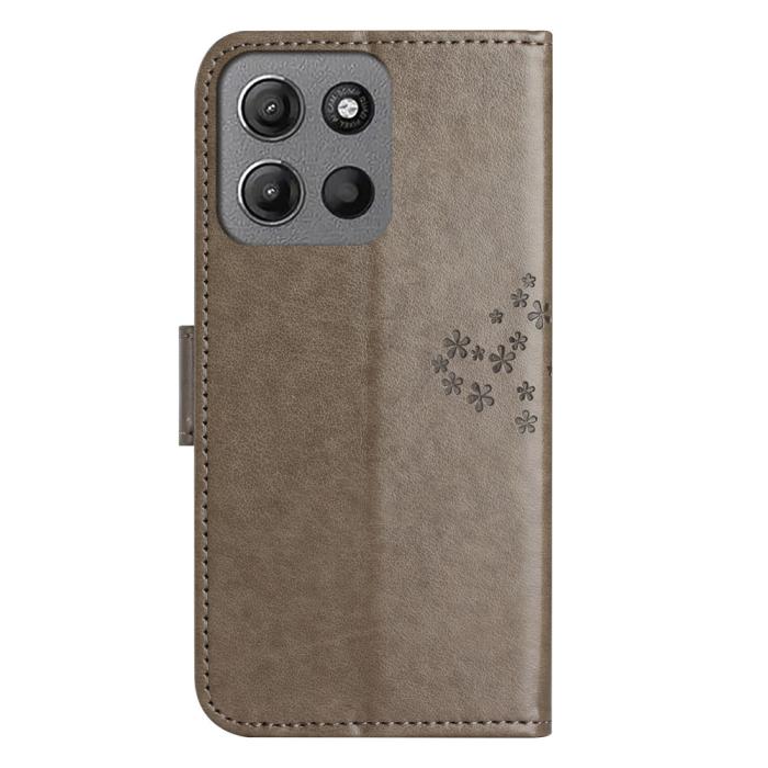 Bild 5, Motorola Moto G86 Power/G86 5G Fodral Träd Tryck Grå