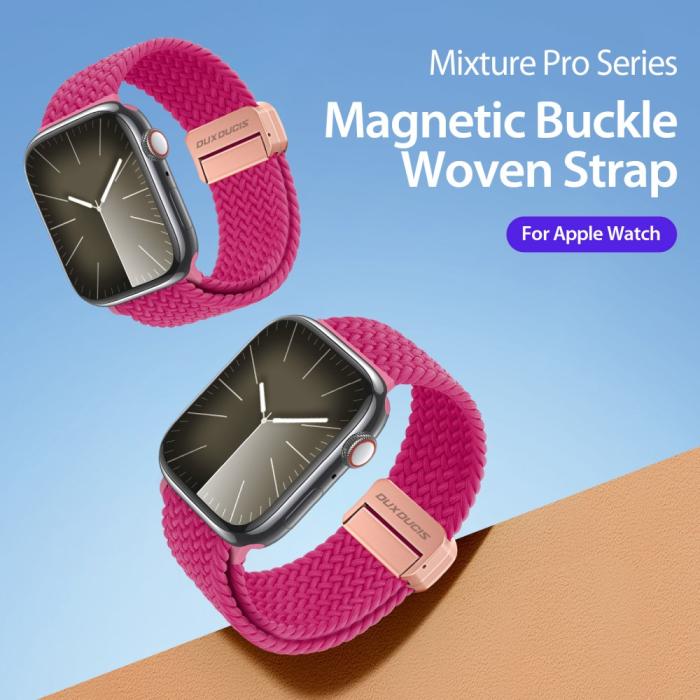 Bild 4, DUX DUCIS Apple Watch 38/40/41 Armband Flätat Rosa