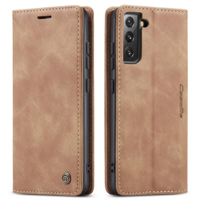 Bild 1, CASEME Samsung Galaxy S22 Plus Fodral Retro Läder Brun