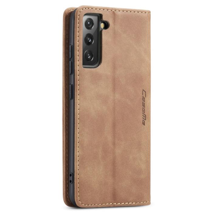 Bild 3, CASEME Samsung Galaxy S22 Plus Fodral Retro Läder Brun