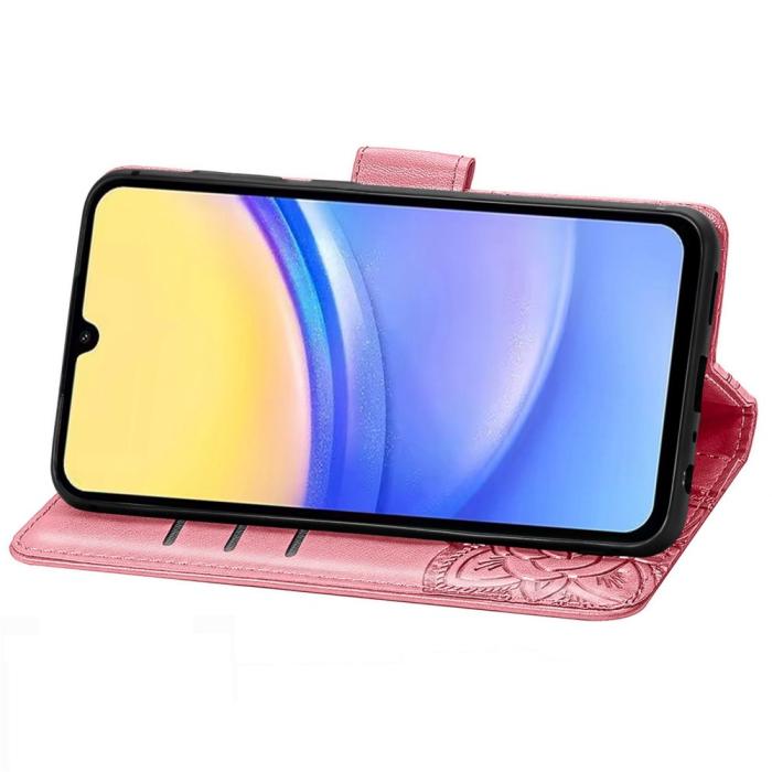 Bild 3, Samsung Galaxy A15 5G Fodral Big Butterfly Rosa