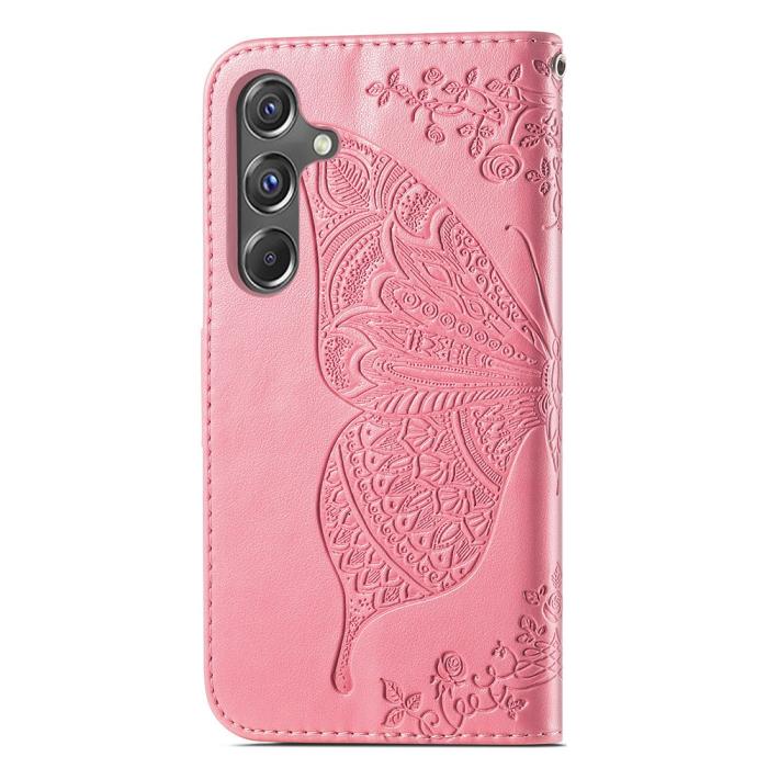 Bild 4, Samsung Galaxy A15 5G Fodral Big Butterfly Rosa