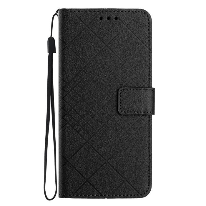 Bild 2, Samsung Galaxy A57 5G Fodral Läder Rhombus Svart