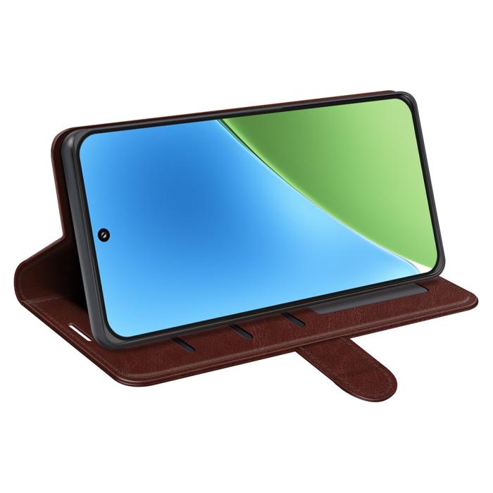 Bild 3, Xiaomi 15 Fodral Crazy Horse Läder Brun