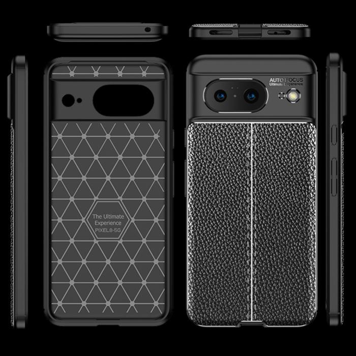 Bild 2, Google Pixel 8 Skal Litchi Textur Blå