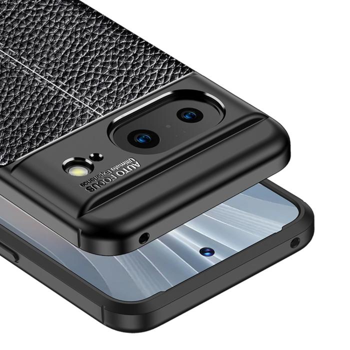 Bild 5, Google Pixel 8 Skal Litchi Textur Blå