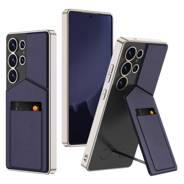 Bild 1, GKK Galaxy S25 Ultra Skal Kickstand Med Korthållare Blå