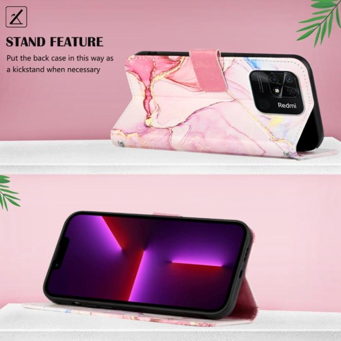 Bild 3, Xiaomi Redmi 10C Fodral Marmor Roséguld