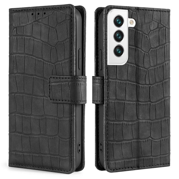 Bild 1, Samsung Galaxy S23 Plus Fodral Krokodil Textur Svart