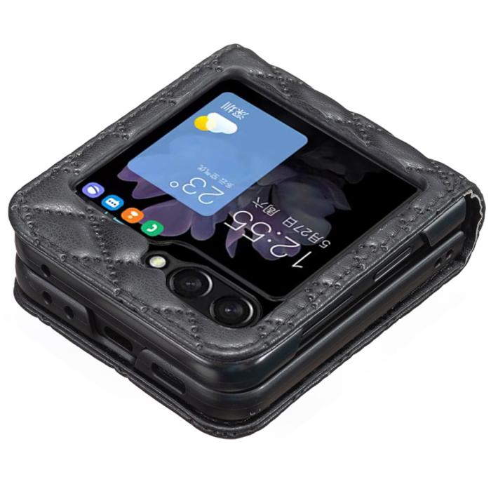 Bild 5, Galaxy Z Flip 6 / 7 FE Skal Diamond Textur Svart