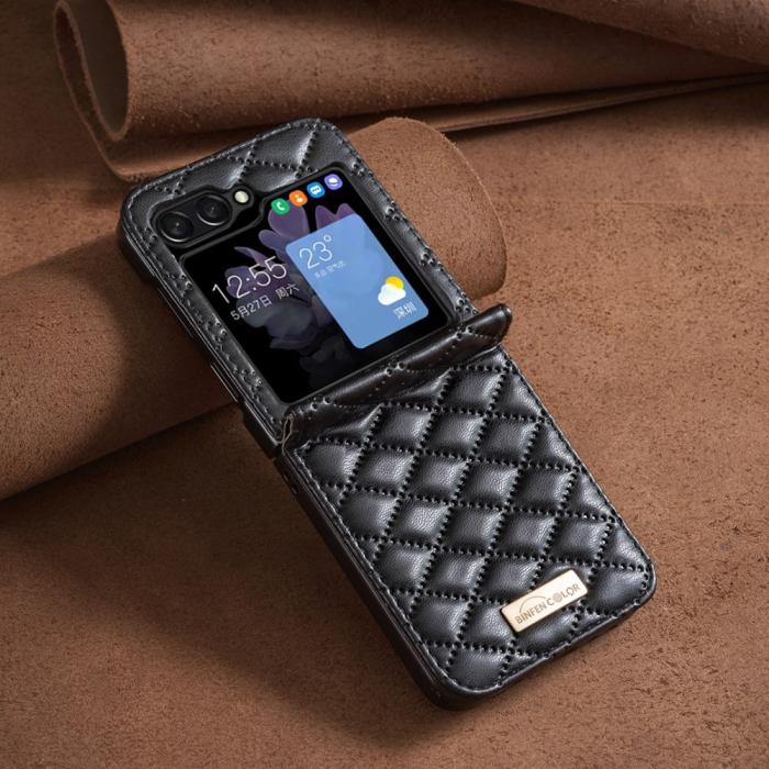 Bild 6, Galaxy Z Flip 6 / 7 FE Skal Diamond Textur Svart