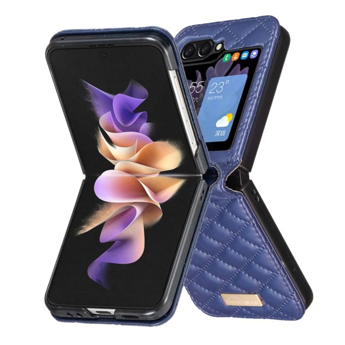 Bild 1, Galaxy Z Flip 6 / 7 FE Skal Diamond Textur Blå