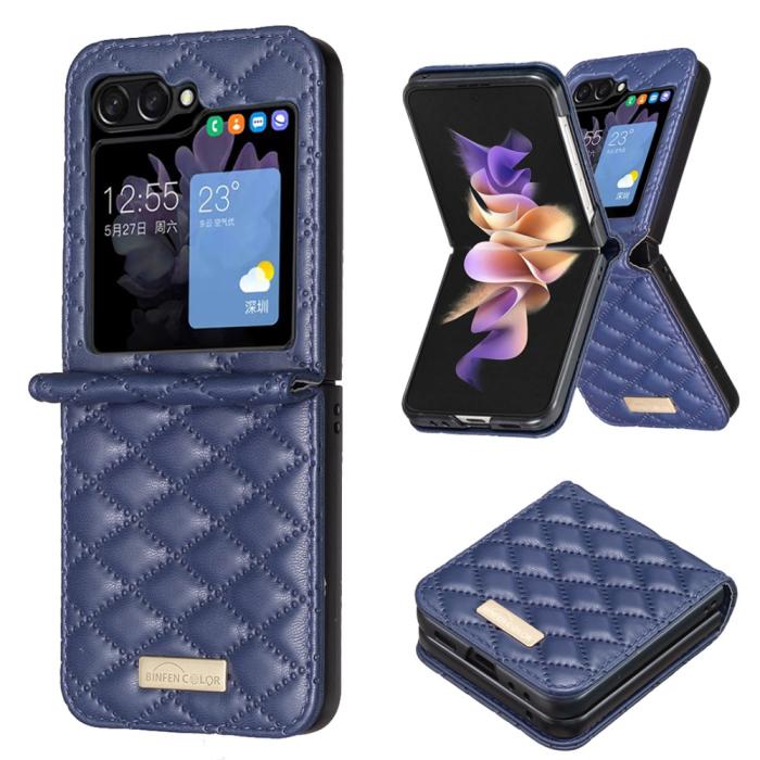 Bild 2, Galaxy Z Flip 6 / 7 FE Skal Diamond Textur Blå