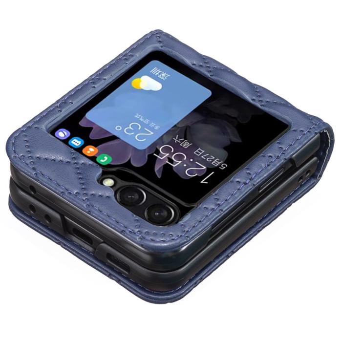 Bild 5, Galaxy Z Flip 6 / 7 FE Skal Diamond Textur Blå