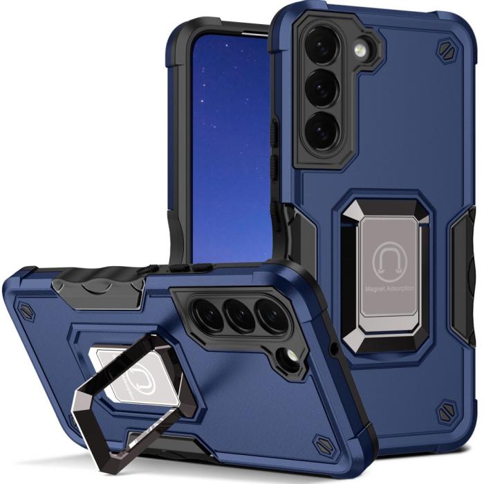 Bild 1, Samsung Galaxy S23 Skal Shockproof Ring Hybrid Blå