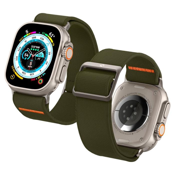 Bild 2, Spigen Apple Watch 42/44/45/49 mm Armband Fit Lite Ultra Khaki