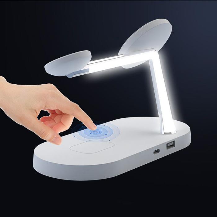 Bild 6, Tech-Protect 15W LED 3in1 Magnetisk MagSafe Laddare Vit