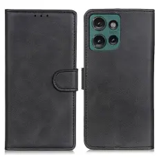 Motorola Edge 50 Pl&aring;nboksfodral L&auml;der Svart