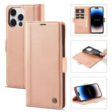 LC.IMEEKE iPhone 14 Pro Fodral Med Magnetisk St&auml;ngning Ros&eacute;guld
