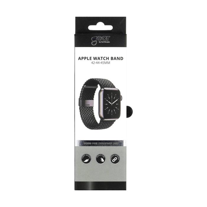 Bild 1, GEAR Klockarmband Flätat Apple Watch 42/44/45/49 mm Svart