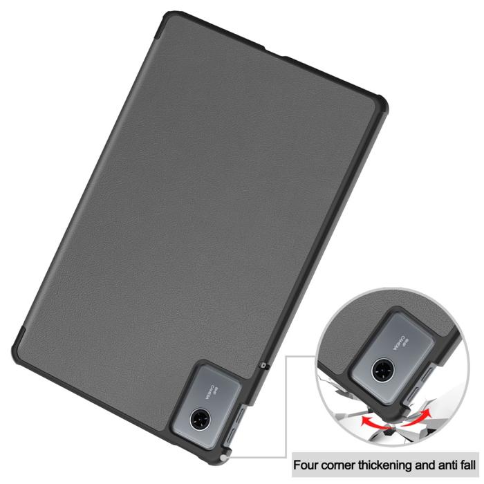 Bild 6, Lenovo Idea Tab Fodral Tri-Fold Läder Grå