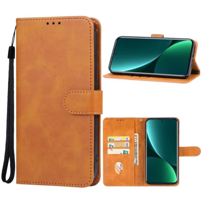 Bild 1, Xiaomi 13 Pro 5G Fodral Solid Läder Brun